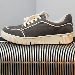 PRACTICALLY NEW SOUL NATURALUZER GREY & IVORY RUBBER SOLE LACE UP SNEAKER SZ 9.5